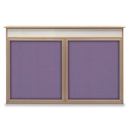 United Visual Products Open Faced Traditional Corkboard, 96x48" UV647A-WHITE-AMETHY